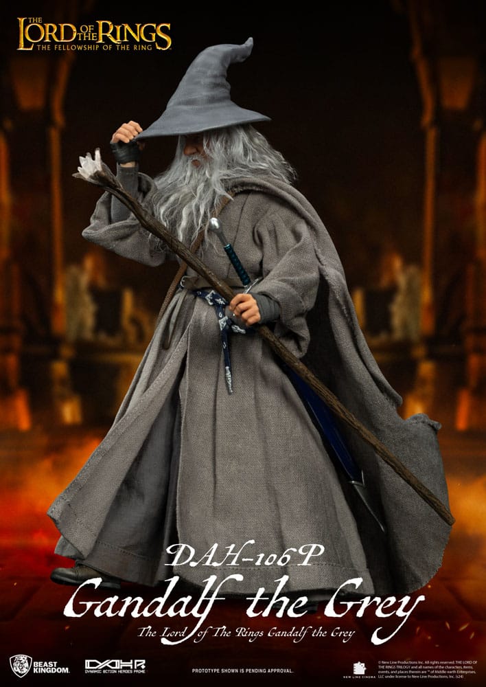 Lord of the Rings Dynamic 8ction Heroes Action Figure 1/9 Gandalf the Grey Beast Kingdom Toys
