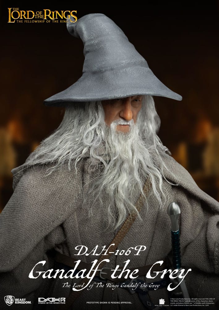 Lord of the Rings Dynamic 8ction Heroes Action Figure 1/9 Gandalf the Grey Beast Kingdom Toys