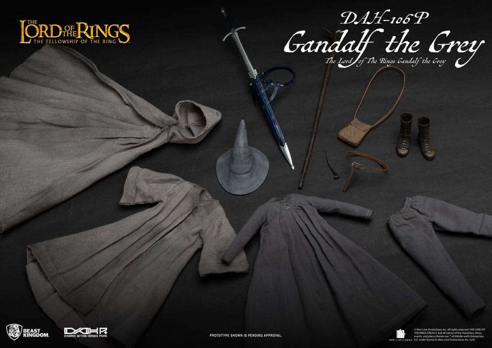 Lord of the Rings Dynamic 8ction Heroes Action Figure 1/9 Gandalf the Grey Beast Kingdom Toys