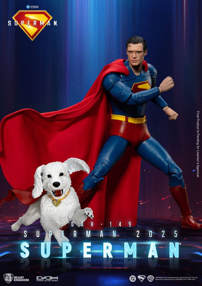Superman 2025 Action Figure Superman & Krypto Beast Kingdom Toys