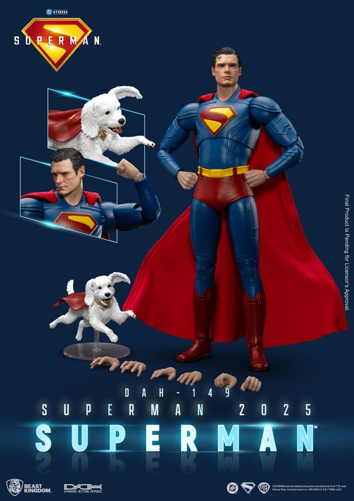 Superman 2025 Action Figure Superman & Krypto Beast Kingdom Toys