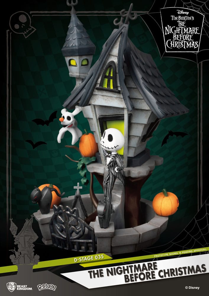 Nightmare before Christmas D Stage PVC Diorama Jack's Haunted House Beast Kingdom Toys