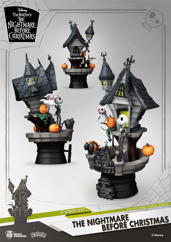 Nightmare before Christmas D Stage PVC Diorama Jack's Haunted House Beast Kingdom Toys