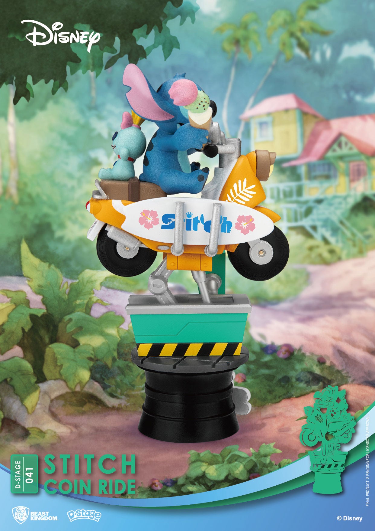 Disney D Stage PVC Diorama Stitch Coin Ride Beast Kingdom Toys