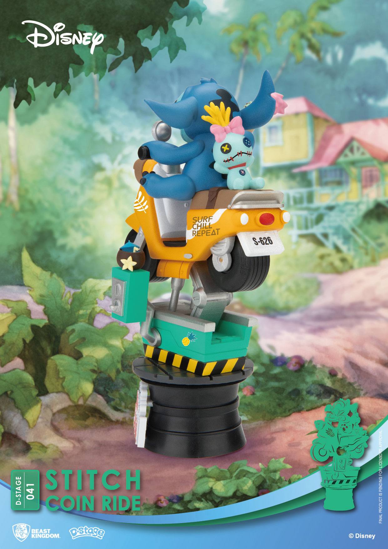Disney D Stage PVC Diorama Stitch Coin Ride Beast Kingdom Toys