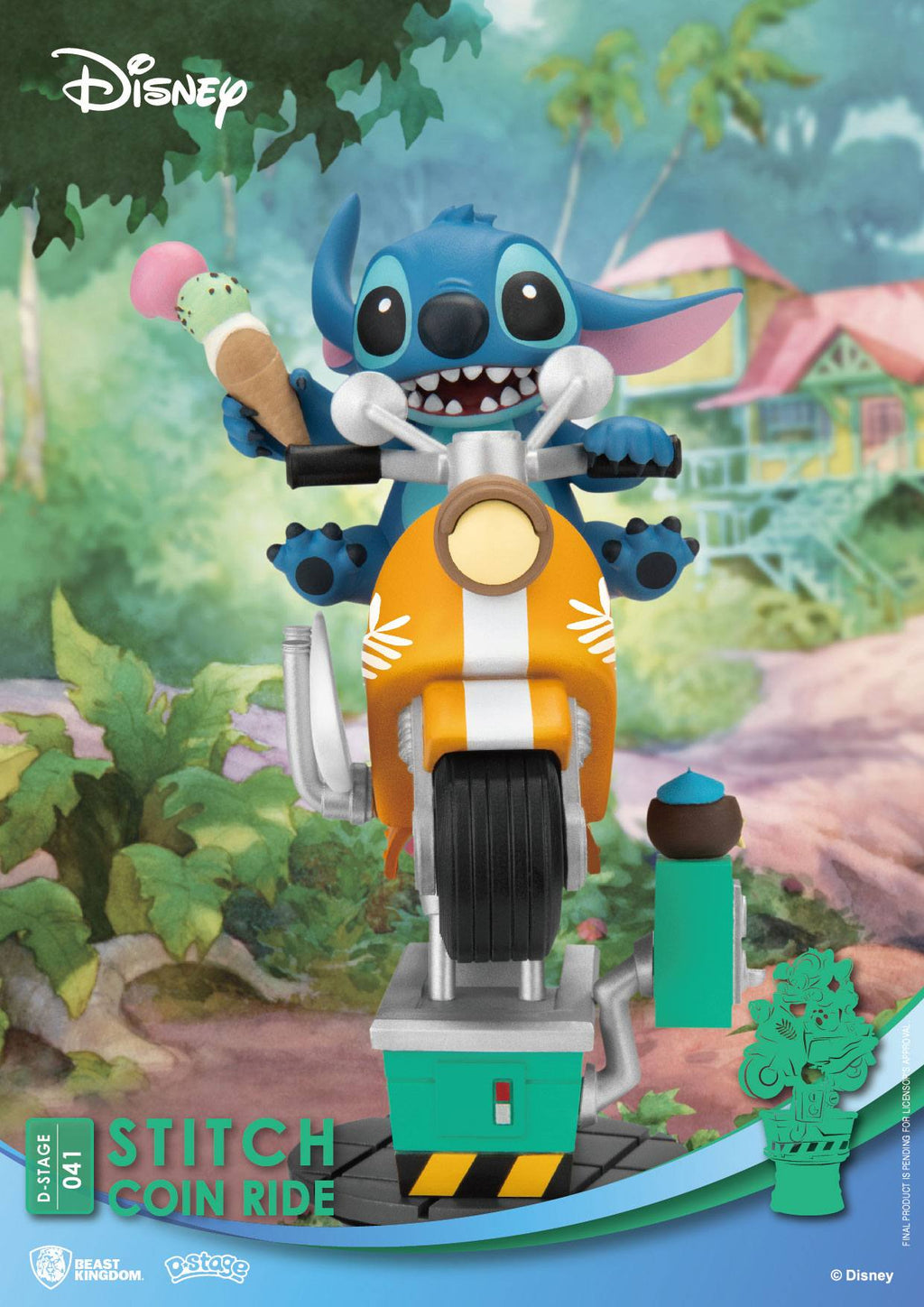 Disney D Stage PVC Diorama Stitch Coin Ride Beast Kingdom Toys