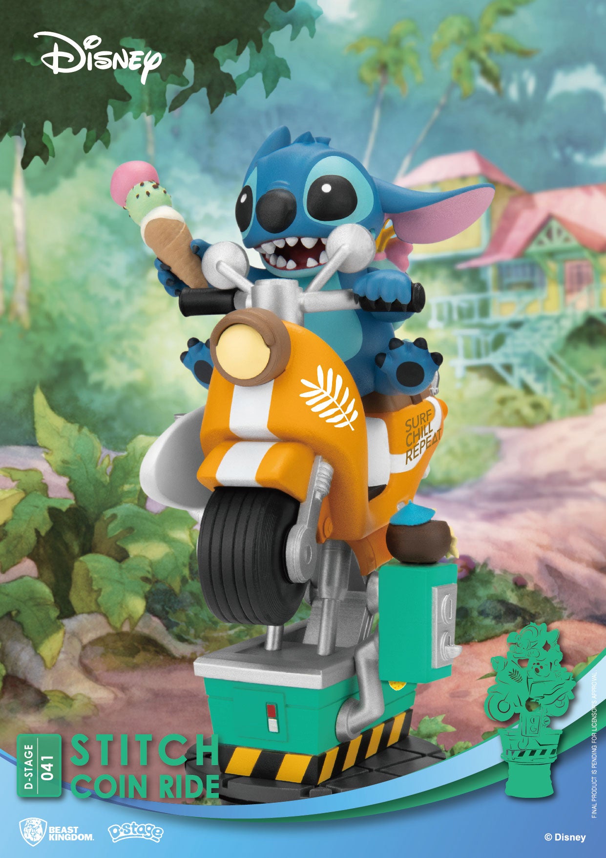 Disney D Stage PVC Diorama Stitch Coin Ride Beast Kingdom Toys