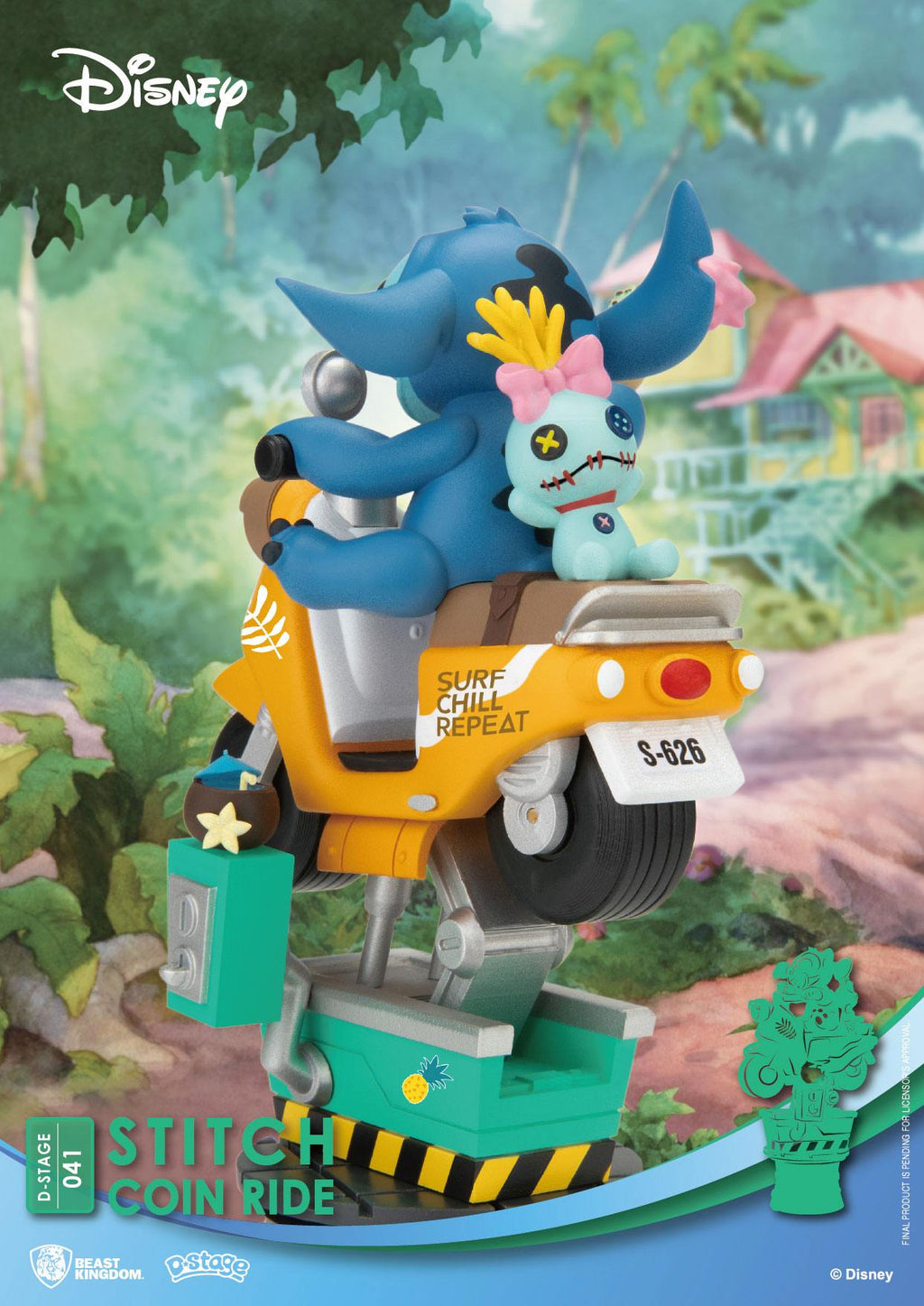 Disney D Stage PVC Diorama Stitch Coin Ride Beast Kingdom Toys