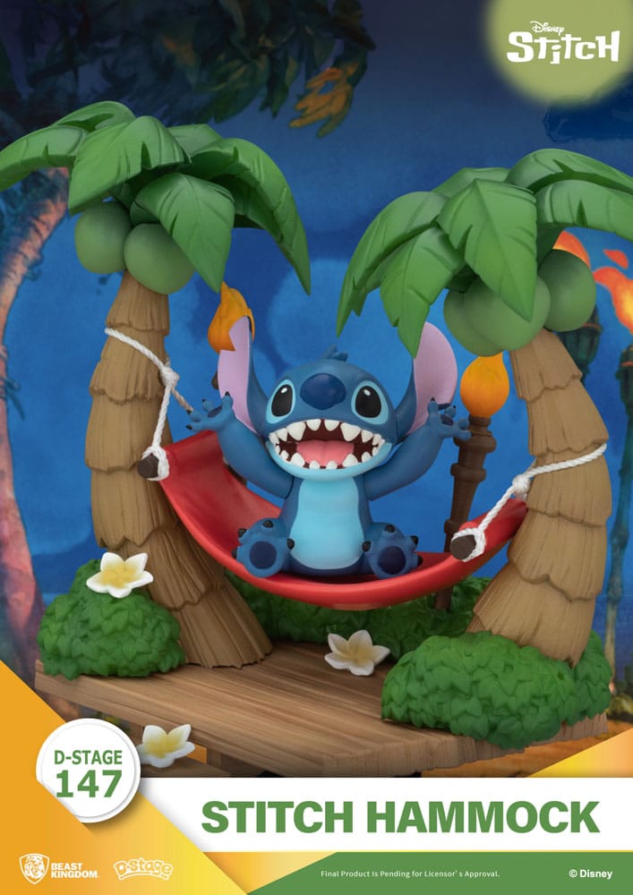 Lilo & Stitch D Stage PVC Diorama Stitch Hammock Beast Kingdom Toys