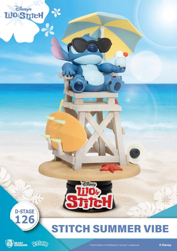 Disney D Stage PVC Diorama Stitch Summer Vibe Beast Kingdom Toys