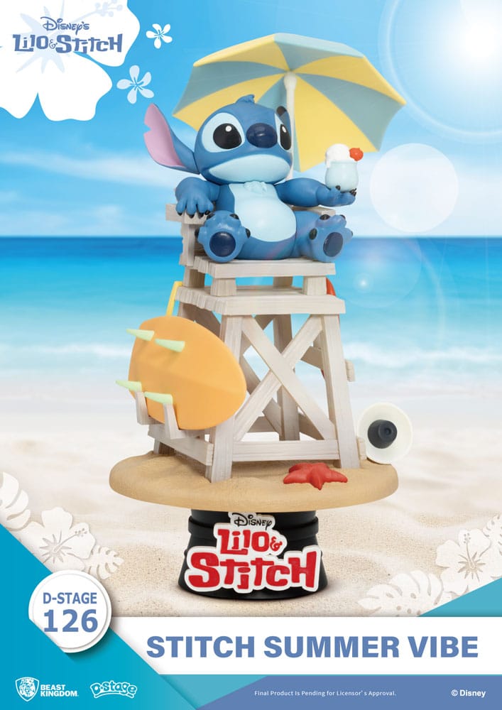 Disney D Stage PVC Diorama Stitch Summer Vibe Beast Kingdom Toys