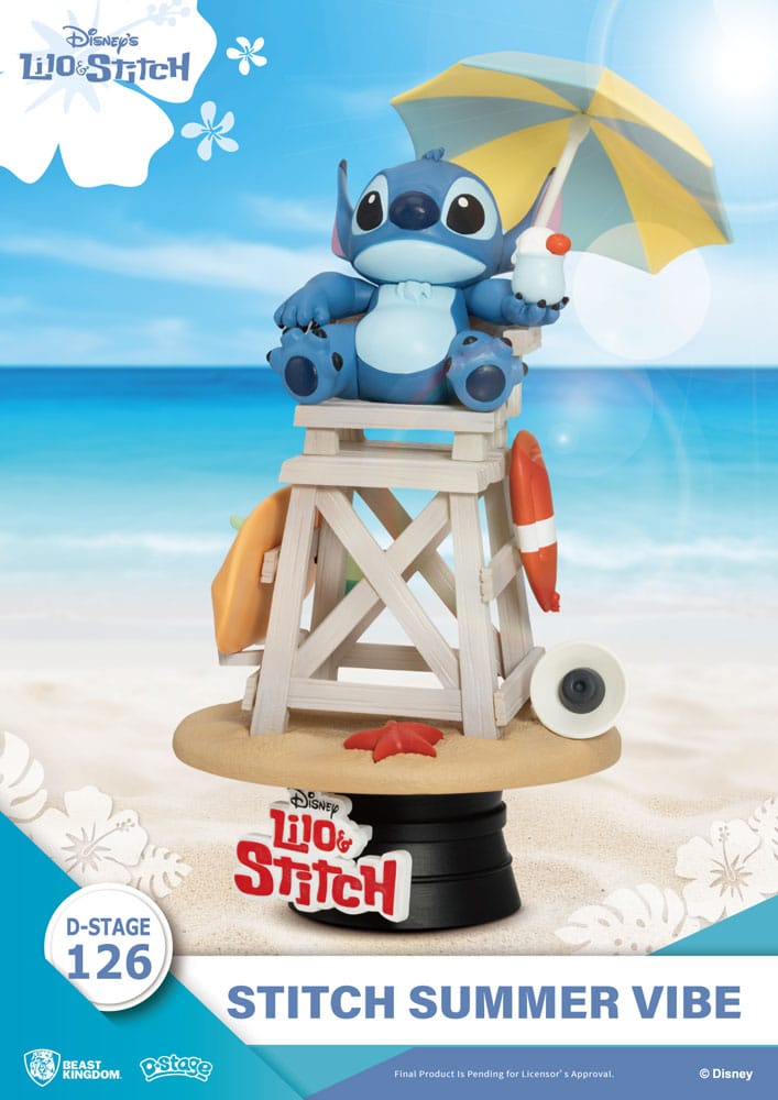Disney D Stage PVC Diorama Stitch Summer Vibe Beast Kingdom Toys
