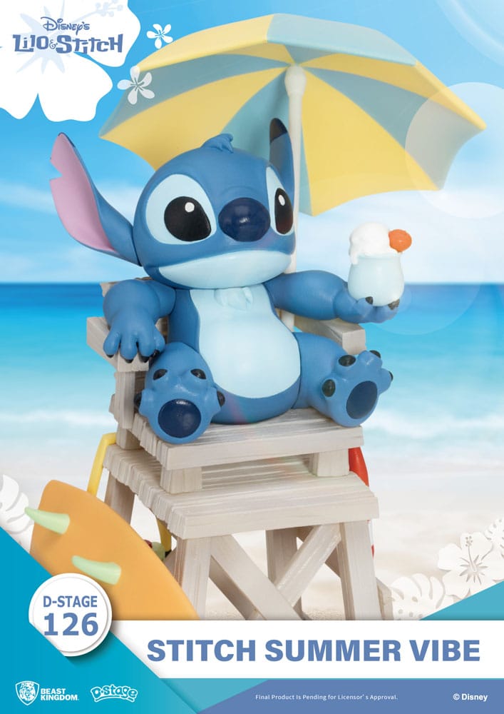 Disney D Stage PVC Diorama Stitch Summer Vibe Beast Kingdom Toys