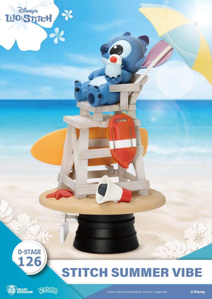 Disney D Stage PVC Diorama Stitch Summer Vibe Beast Kingdom Toys