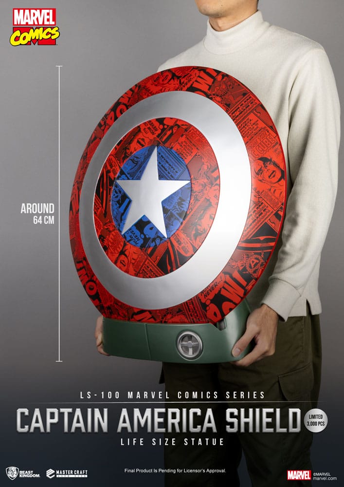 Marvel Comics PVC Captain America Shield Life Size Statue Beast Kingdom Toys