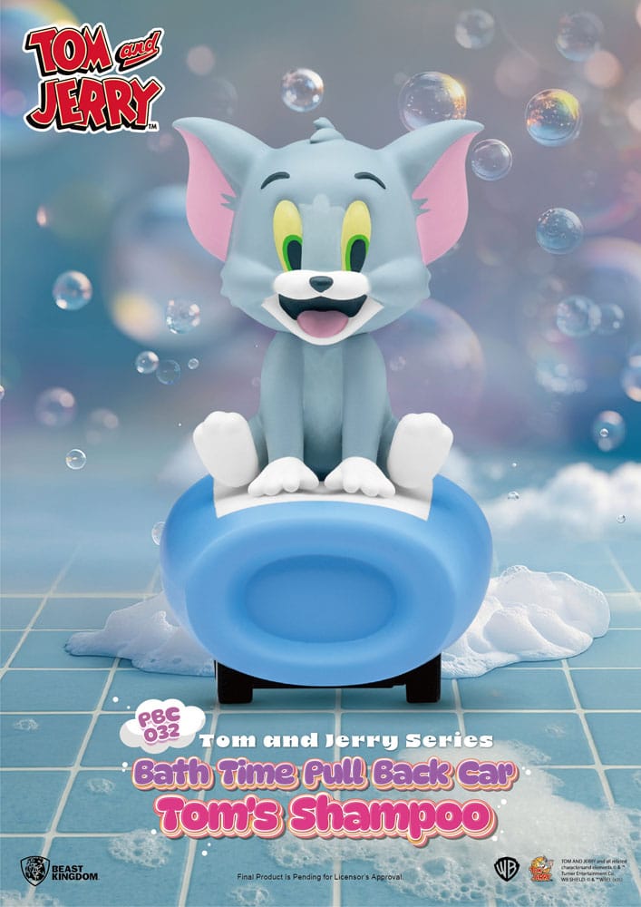 Tom & Jerry Pull Back Cars Bath Time Blind Box 6 Pack Beast Kingdom Toys