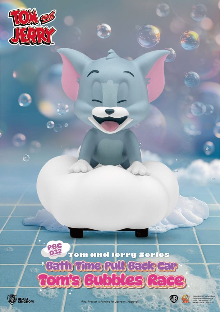 Tom & Jerry Pull Back Cars Bath Time Blind Box 6 Pack Beast Kingdom Toys