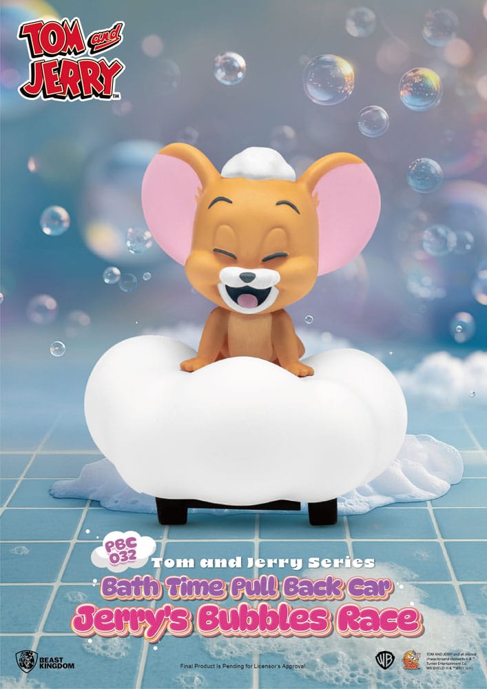 Tom & Jerry Pull Back Cars Bath Time Blind Box 6 Pack Beast Kingdom Toys