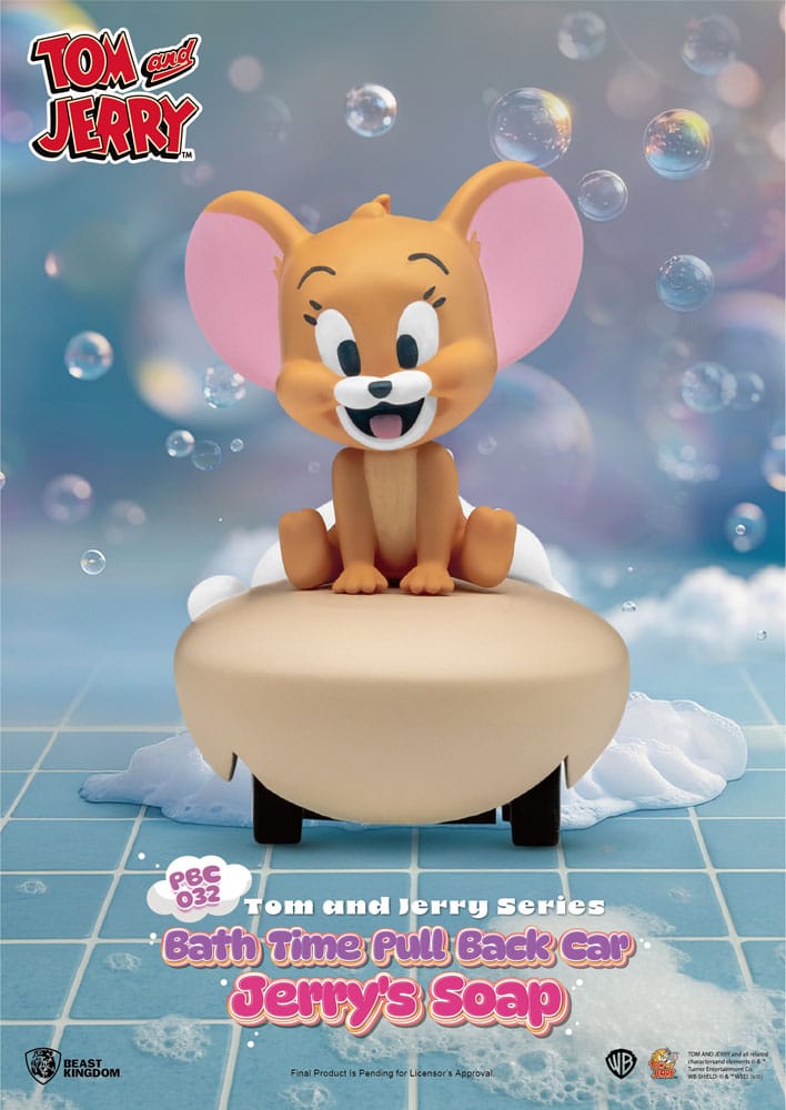 Tom & Jerry Pull Back Cars Bath Time Blind Box 6 Pack Beast Kingdom Toys
