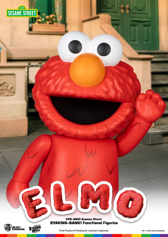 Sesame Street Syaking Bang Vinyl Piggy Bank Elmo Beast Kingdom Toys