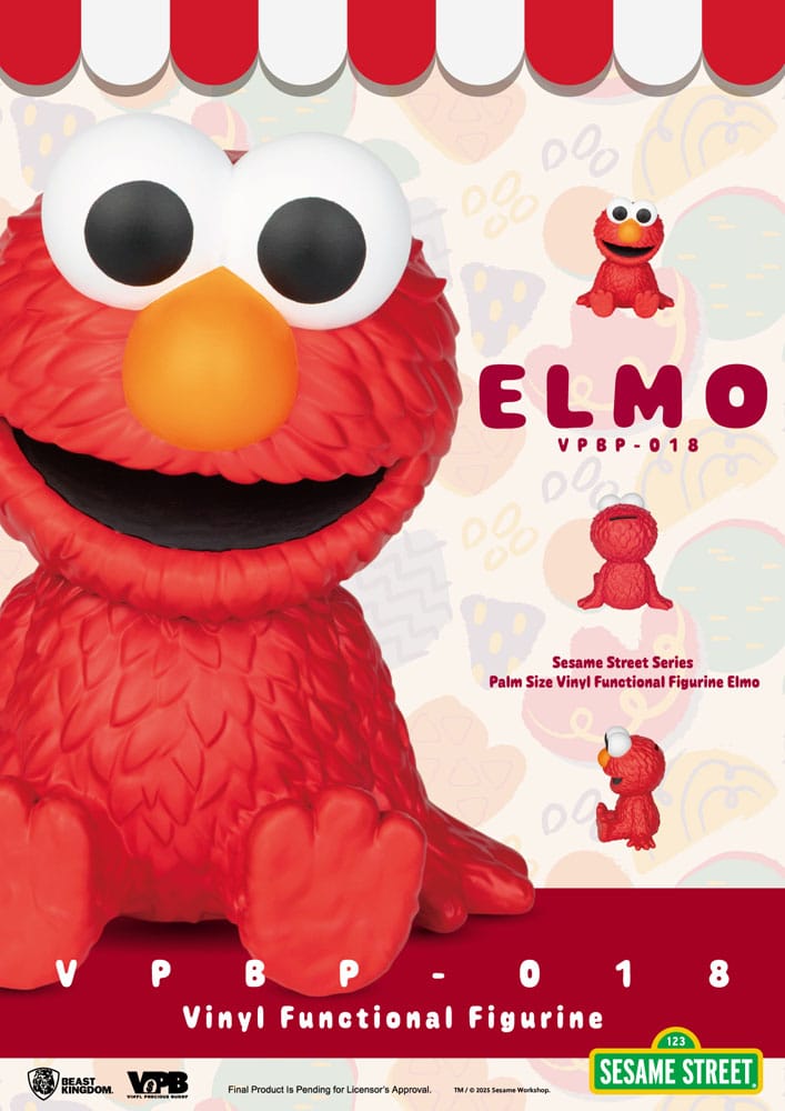 Sesame Street Piggy Vinyl Bank Elmo Beast Kingdom Toys