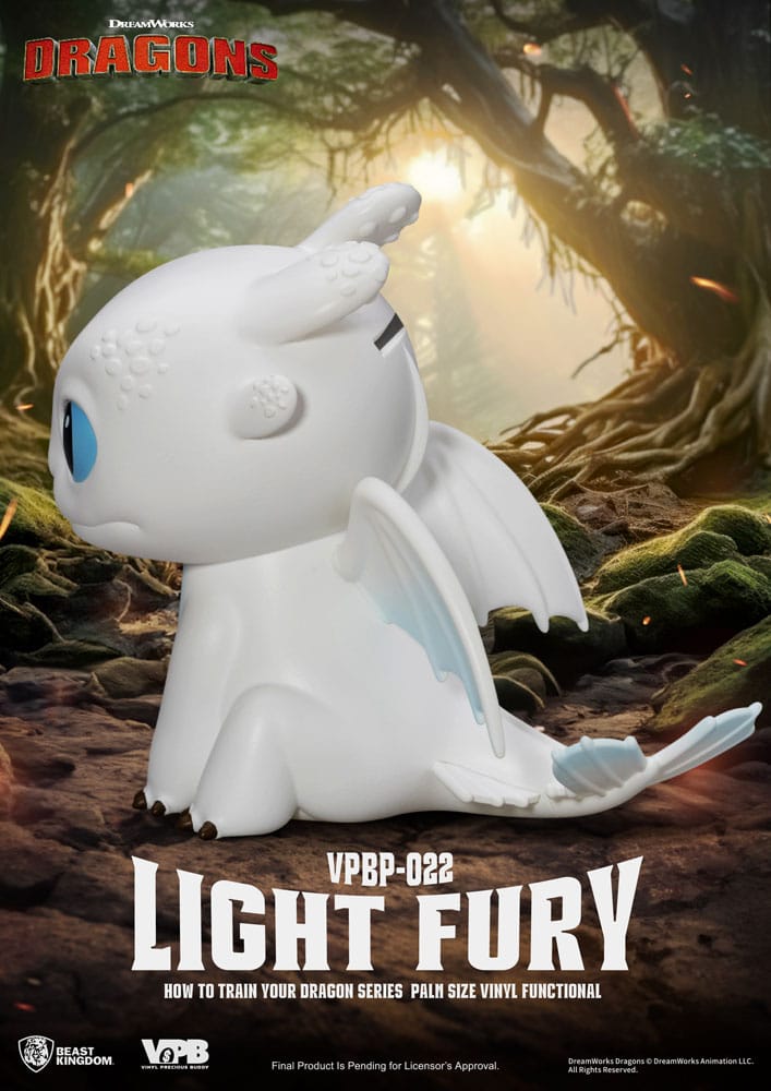 How To Train Your Dragon Piggy Vinyl Bank Light Fury Beast Kingdom Toys