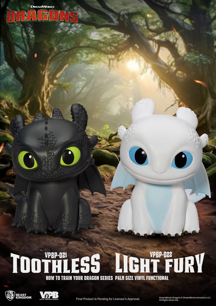 How To Train Your Dragon Piggy Vinyl Bank Light Fury Beast Kingdom Toys