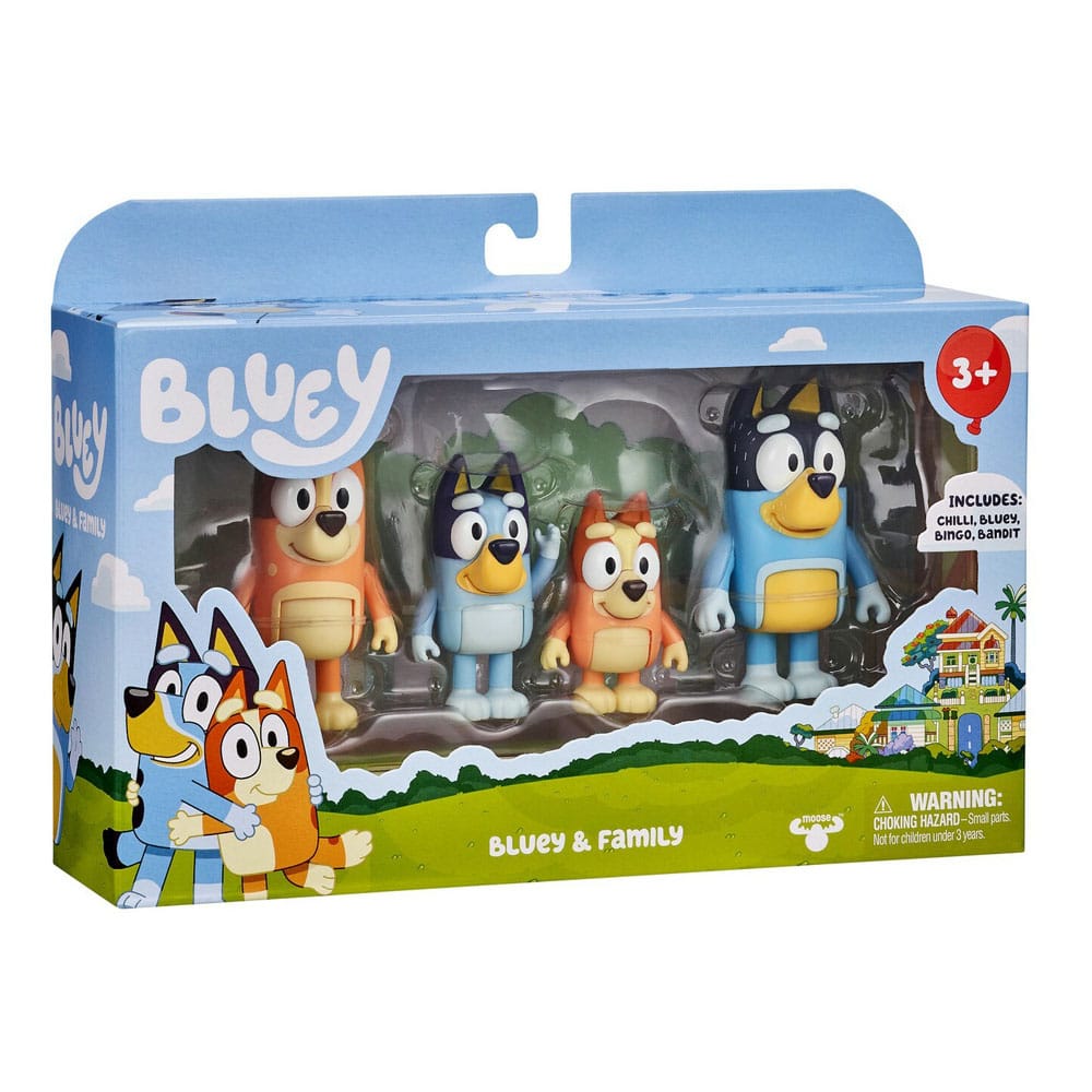 Bluey Action Figures 4 Pack Moose Toys