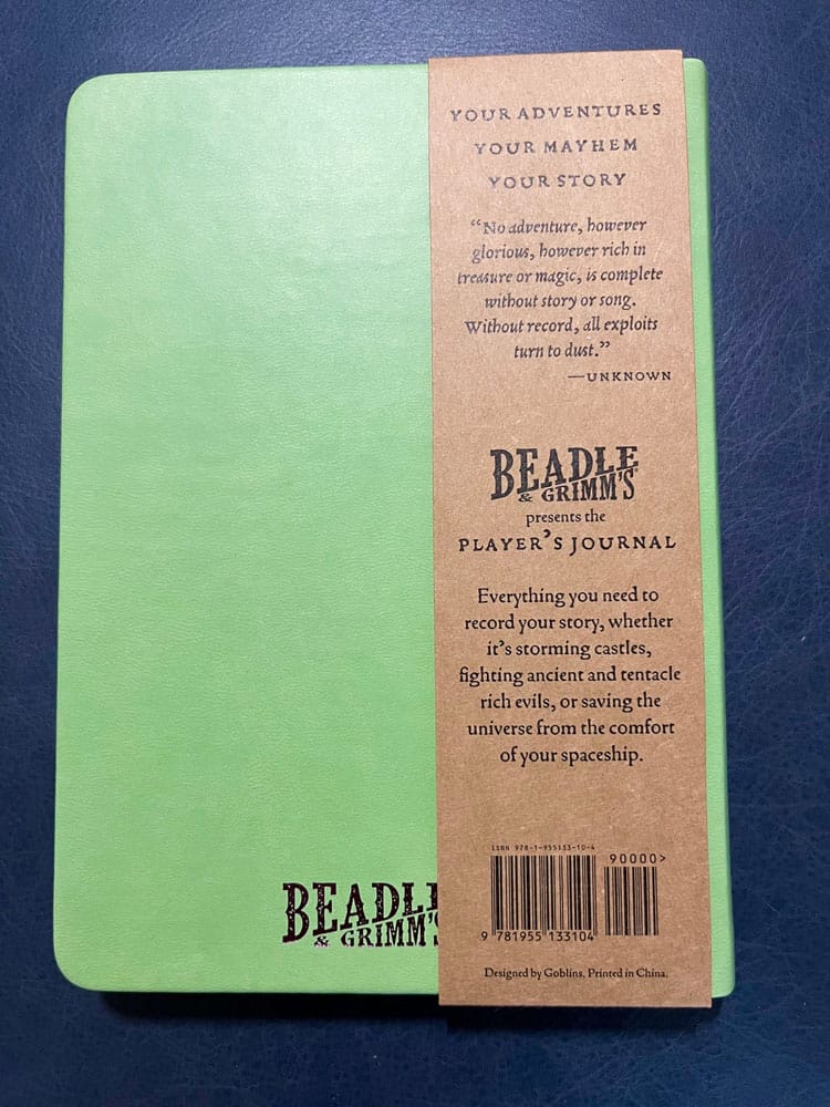 Notebook A5 Player's Journal Sage Green Shield Beadle & Grimm´s