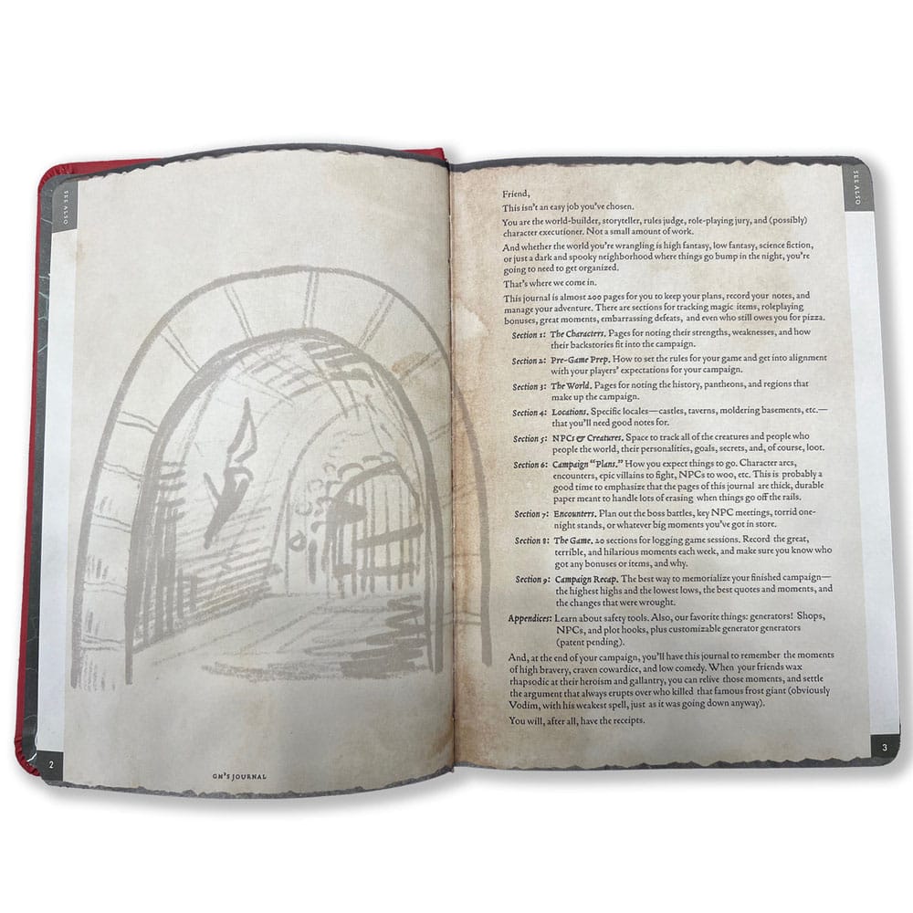Notebook A5 Gamemaster's Journal Orange Portal Beadle & Grimm´s