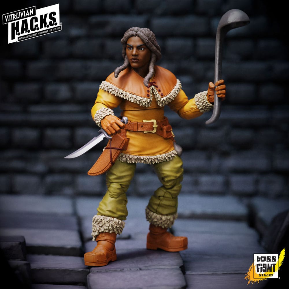 Vitruvian H.A.C.K.S. Action Figure Dwarf Tavern Keeper Madame Ruskin Boss Fight Studio
