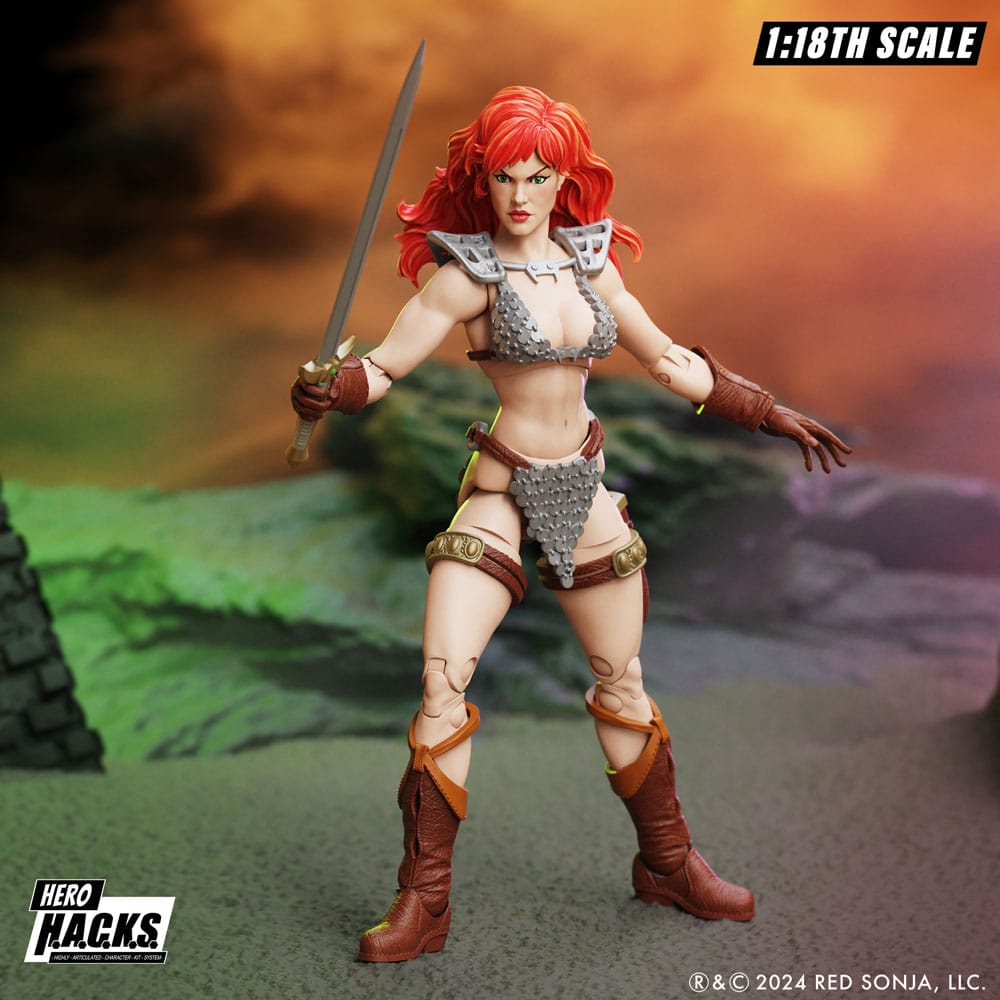 Red Sonja Hero H.A.C.K.S. Action Figure Red Sonja Boss Fight Studio