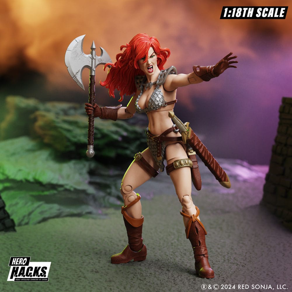 Red Sonja Hero H.A.C.K.S. Action Figure Red Sonja Boss Fight Studio
