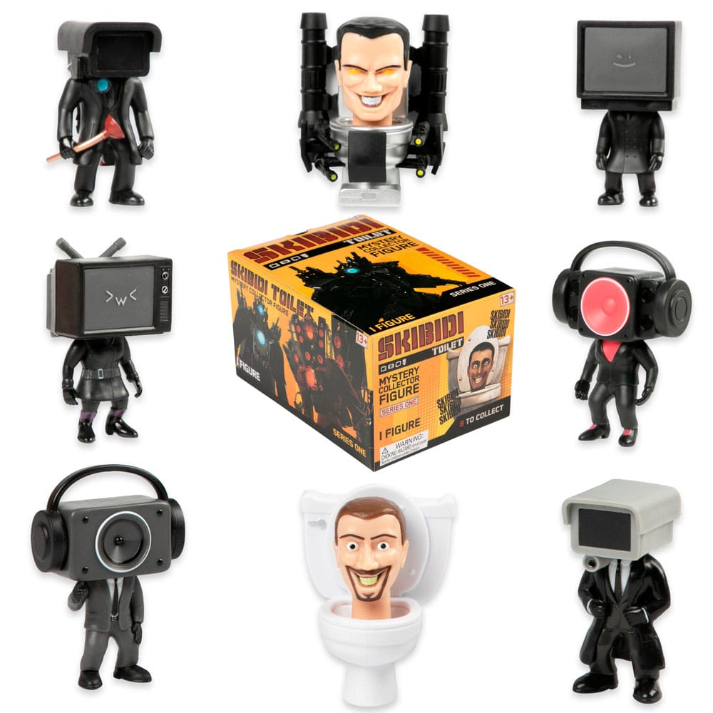 Skibidi Toilet Figures Series 1 Display 9 Bonkers Toys