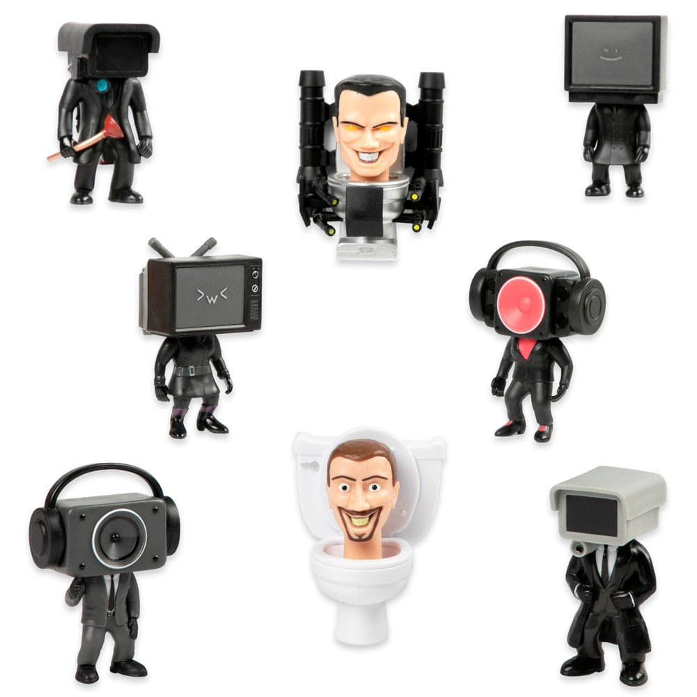 Skibidi Toilet Figures Series 1 Display 9 Bonkers Toys