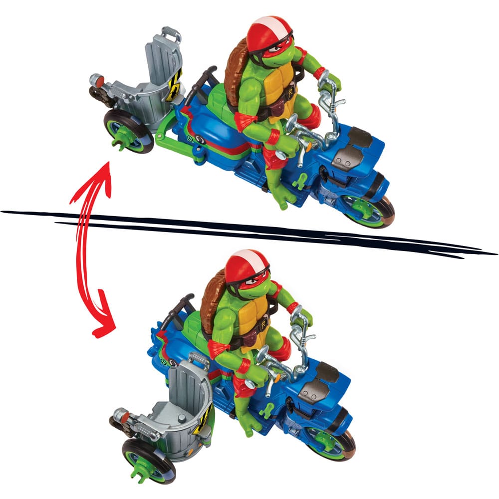 Teenage Mutant Ninja Turtles Mutant Mayhem Action Figure Raphael & Scooter with Sidecar Playmates