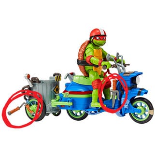 Teenage Mutant Ninja Turtles Mutant Mayhem Action Figure Raphael & Scooter with Sidecar Playmates
