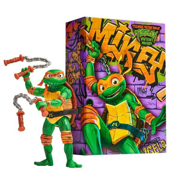 Teenage Mutant Ninja Turtles Mutant Mayhem Action figure Comic Con Michelangelo Playmates