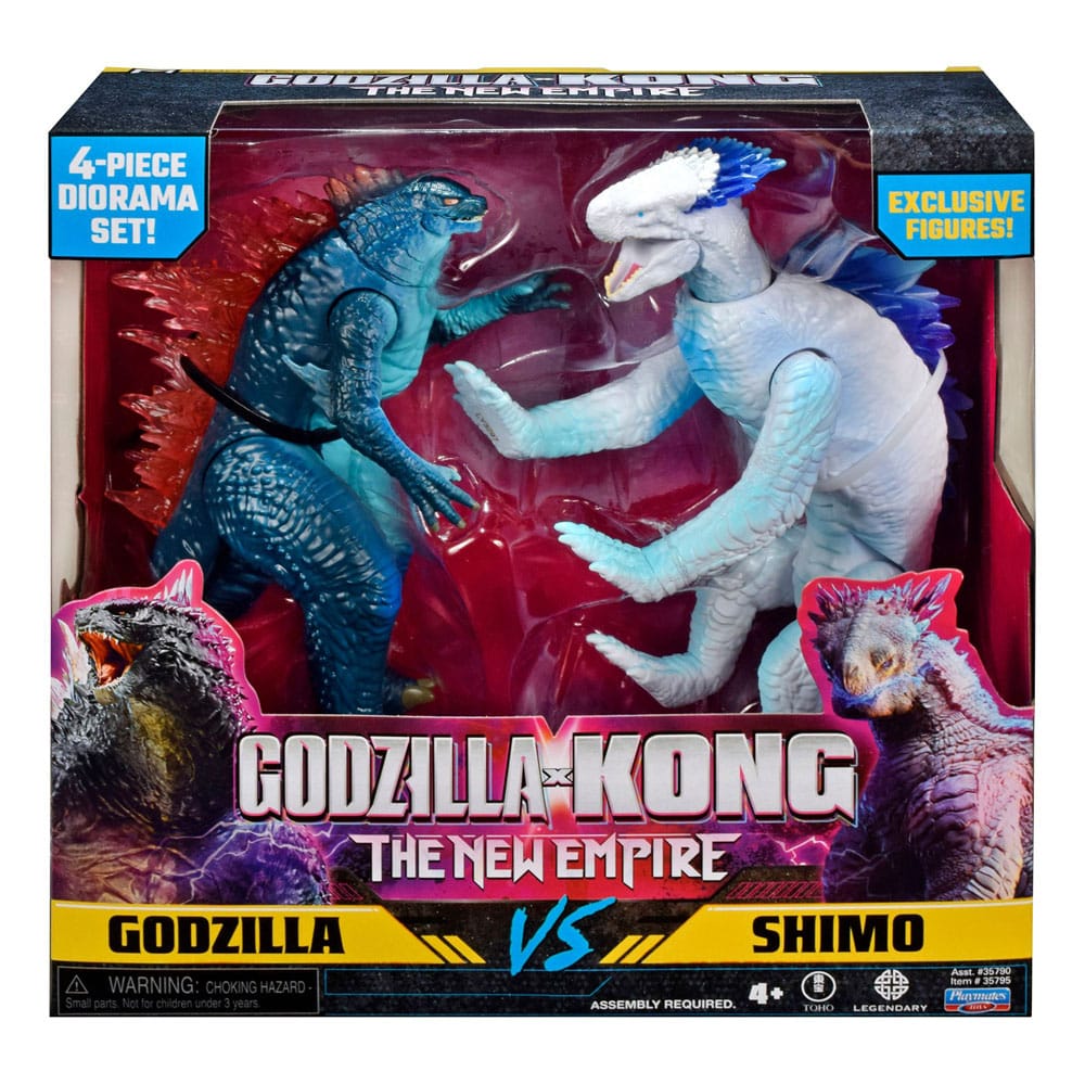 Godzilla x Kong The New Empire Diorama 2 Pack Godzilla vs Shimo Playmates