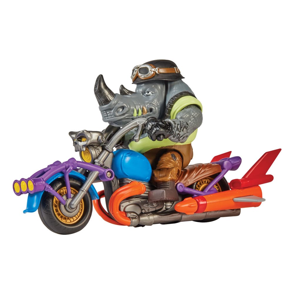 Teenage Mutant Ninja Turtles Action Figure with Vehicle Rocksteady & Chopper Playmates
