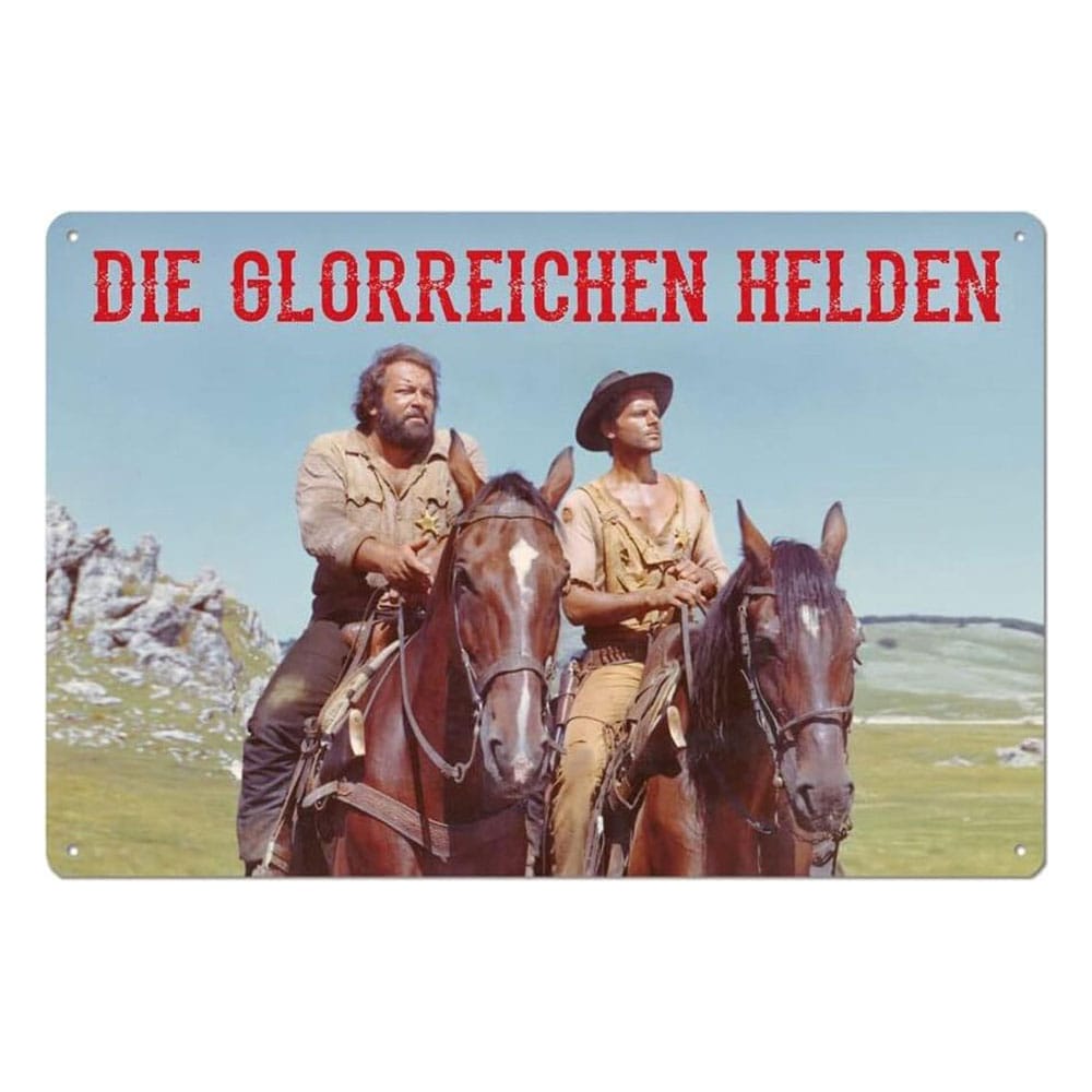 Bud Spencer & Terence Hill Tin Sign Die glorreichen Helden Blechwaren Fabrik Braunschweig