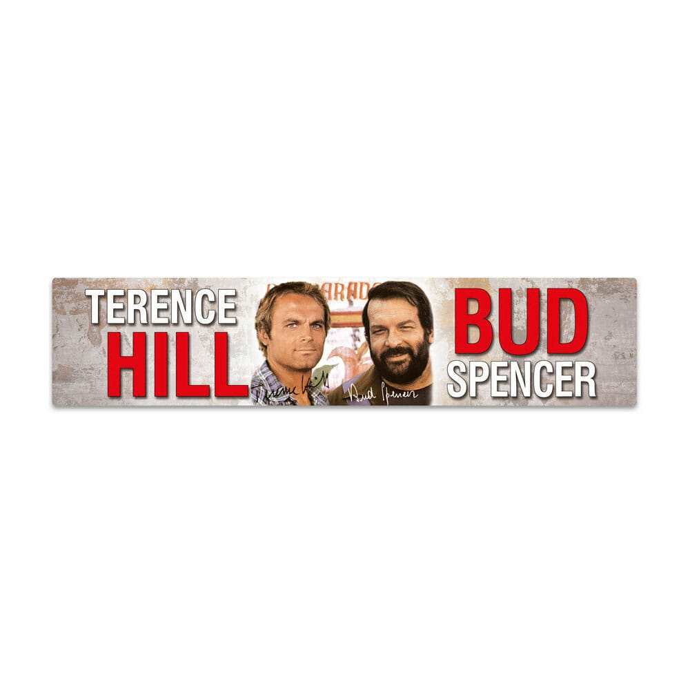 Bud Spencer & Terence Hill Tin Sign with Magnet Autogramm 16 x 3 Blechwaren Fabrik Braunschweig