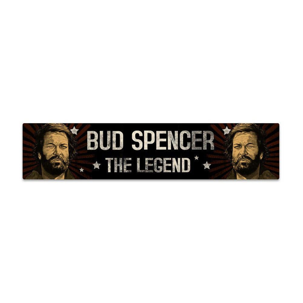 Bud Spencer Tin Sign with Magnet The Legend 16 x 3 Blechwaren Fabrik Braunschweig