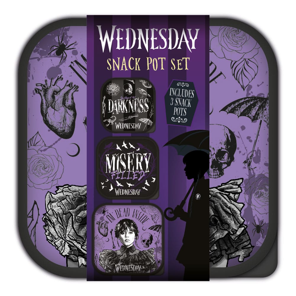 Wednesday Lunch Boxes 3 in 1 Snack Pots Blue Sky Studios