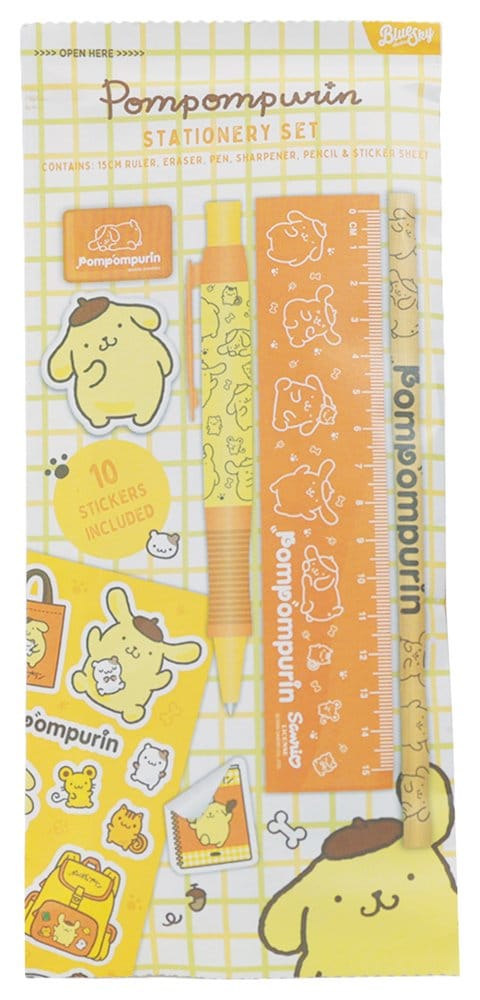 Sanrio Stationery Set 6 Pack Pompompurin Blue Sky Studios