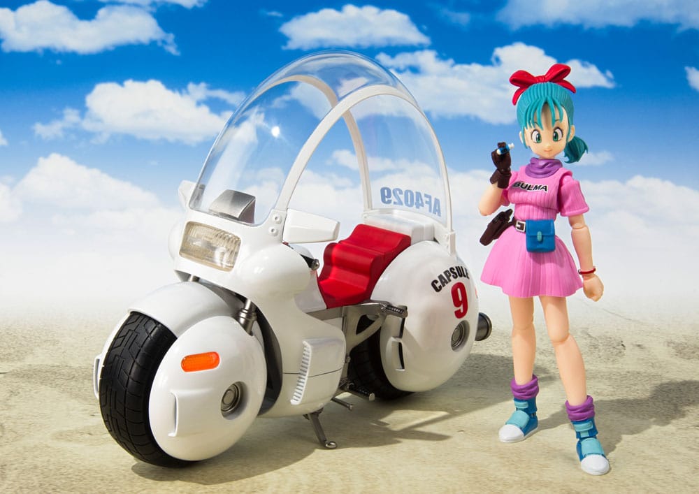 Dragon Ball S.H. Figuarts Vehicle with Figure Bulma's Motorcycle Hoipoi Capsule No. 9 Bandai Tamashii Nations