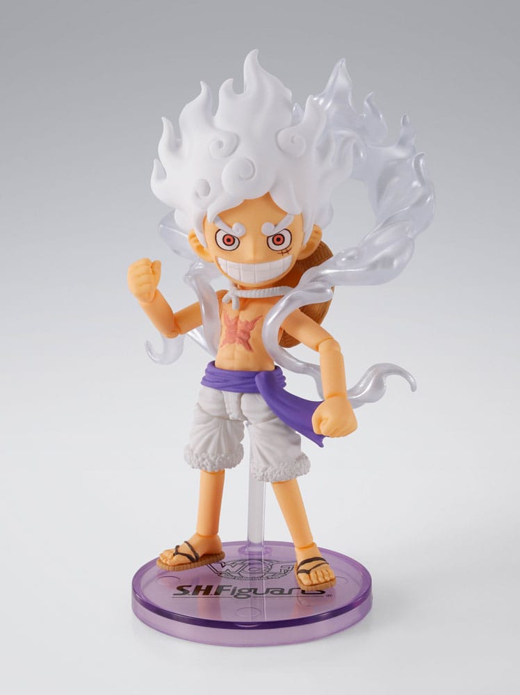 One Piece World Collactable Figures x S.H. Figuarts Action Figure Monkey D. Luffy Gear 5 Bandai Tamashii Nations