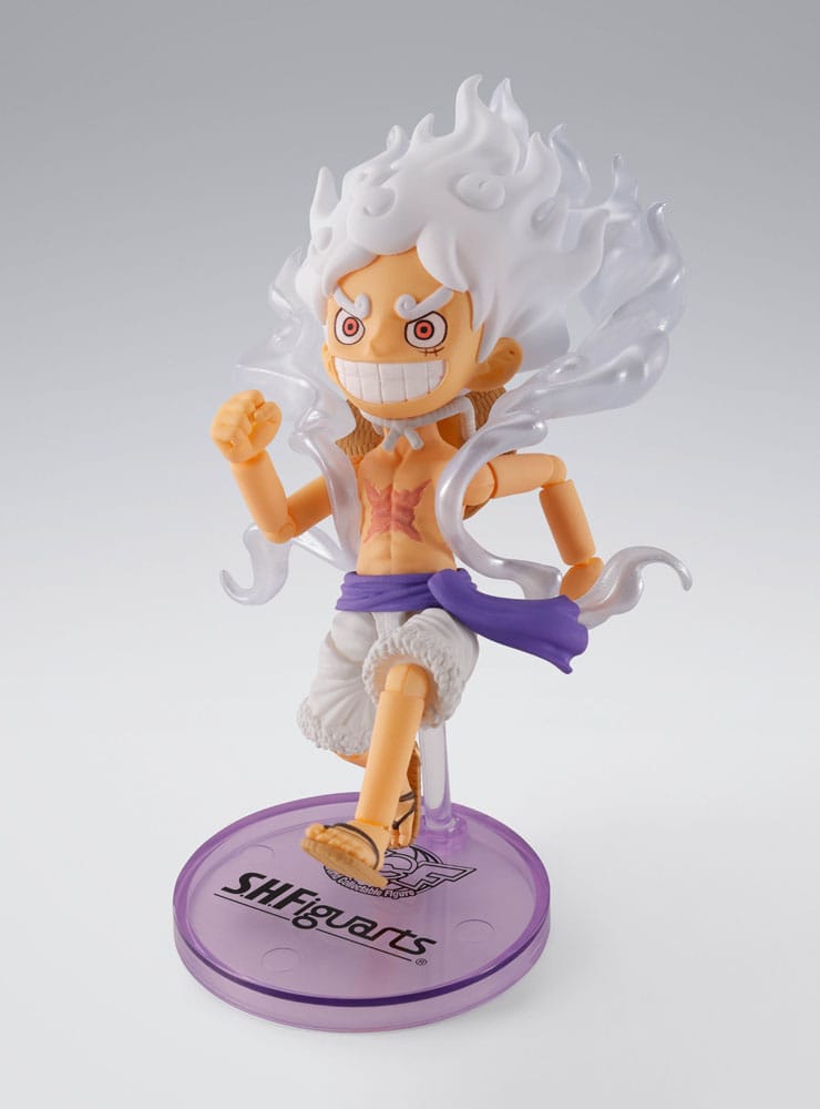 One Piece World Collactable Figures x S.H. Figuarts Action Figure Monkey D. Luffy Gear 5 Bandai Tamashii Nations