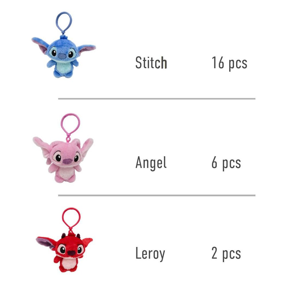 Lilo & Stitch Plush Keychains Assortment 24 Cerdá