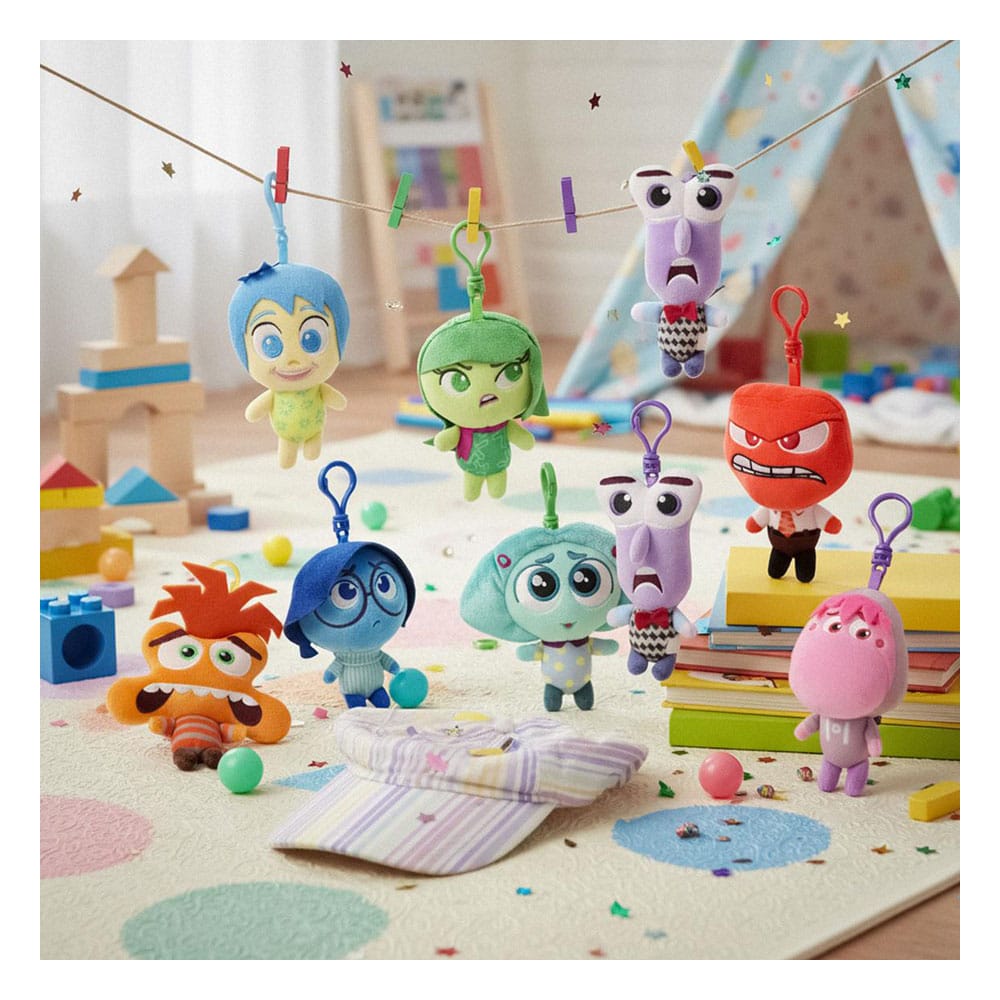 Inside Out Plush Keychains Assortment 24 Cerdá